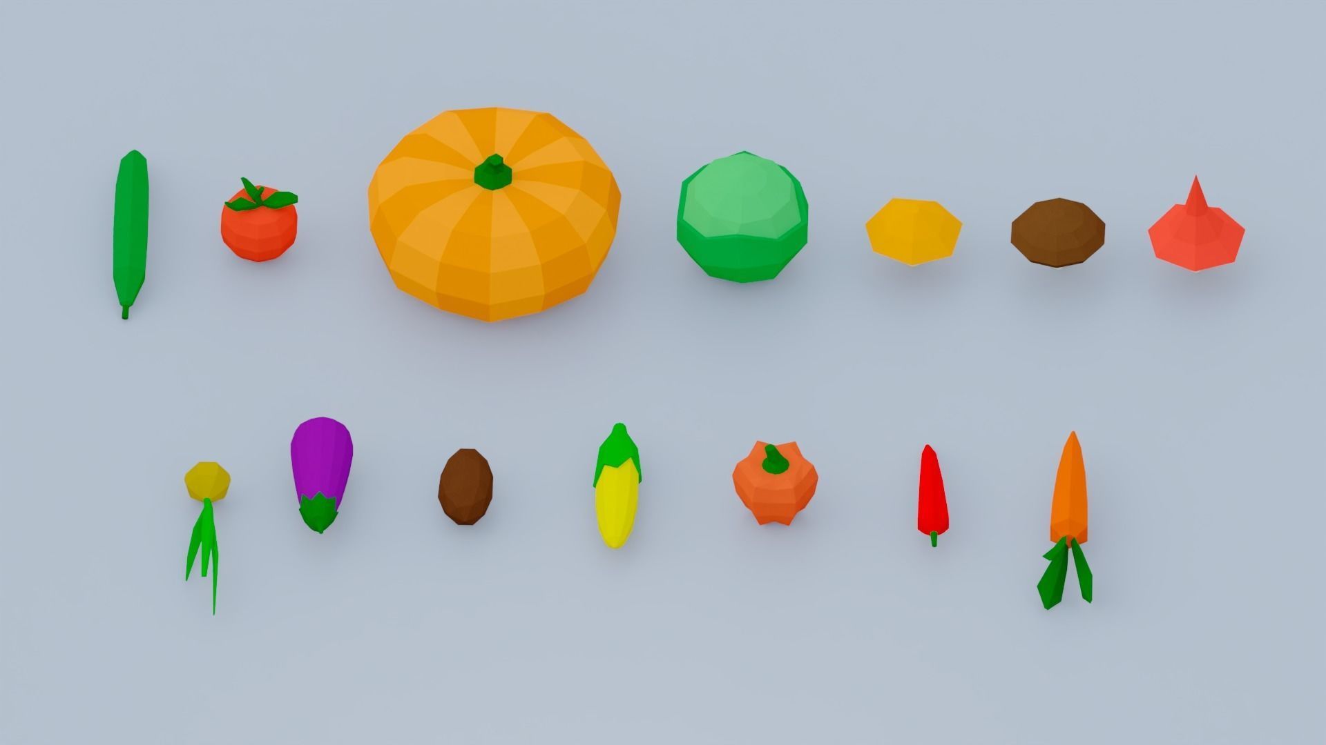 Low Poly Vegetation Foliage Tree Pack Low-poly 3D model_19