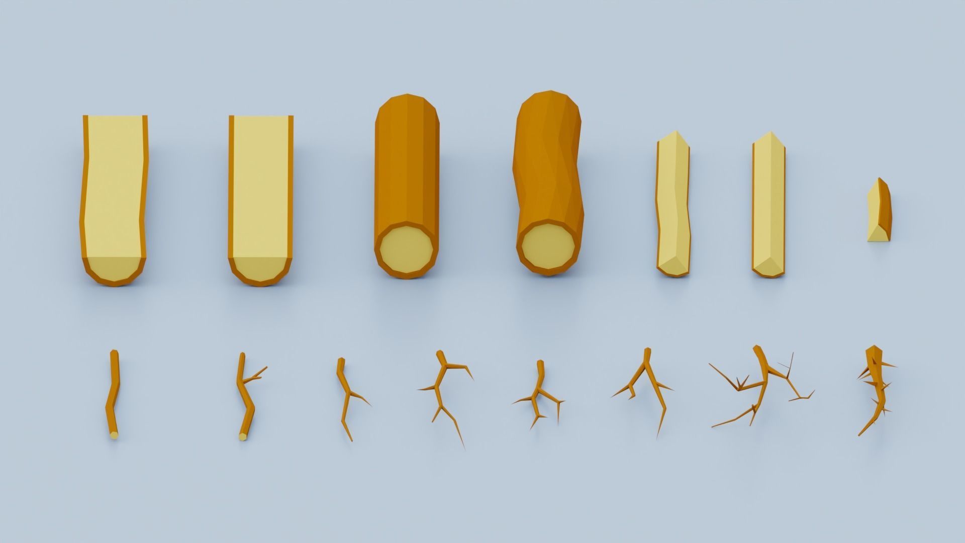 Low Poly Vegetation Foliage Tree Pack Low-poly 3D model_13