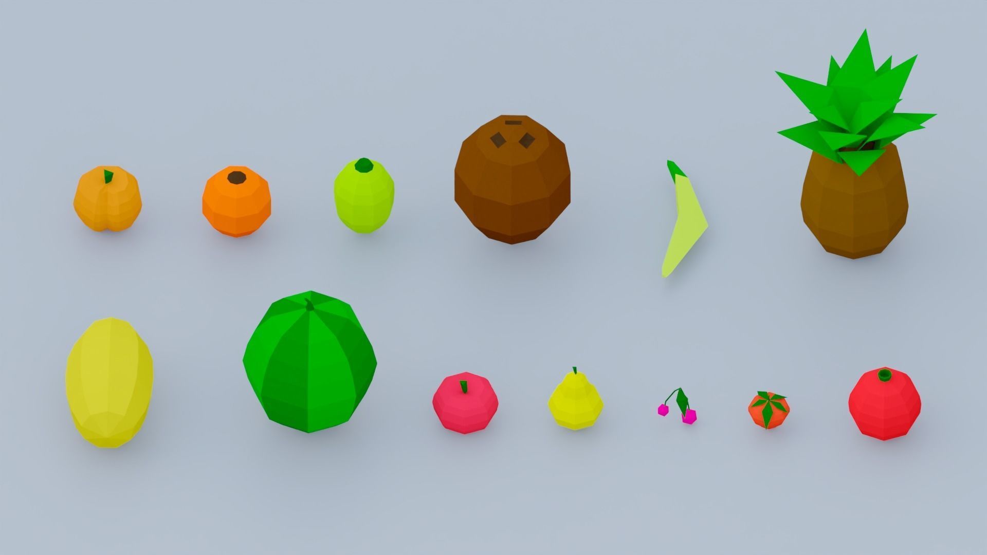 Low Poly Vegetation Foliage Tree Pack Low-poly 3D model_18