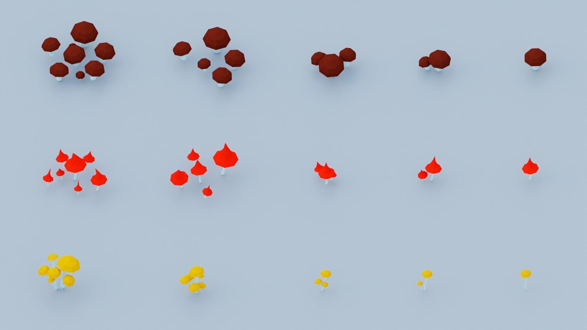 Low Poly Vegetation Foliage Tree Pack Low-poly 3D model_14