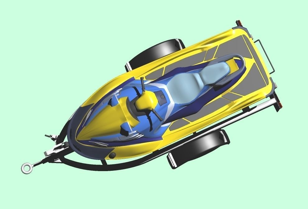 Personal Watercraft 2Seater JetSki 3D model_1