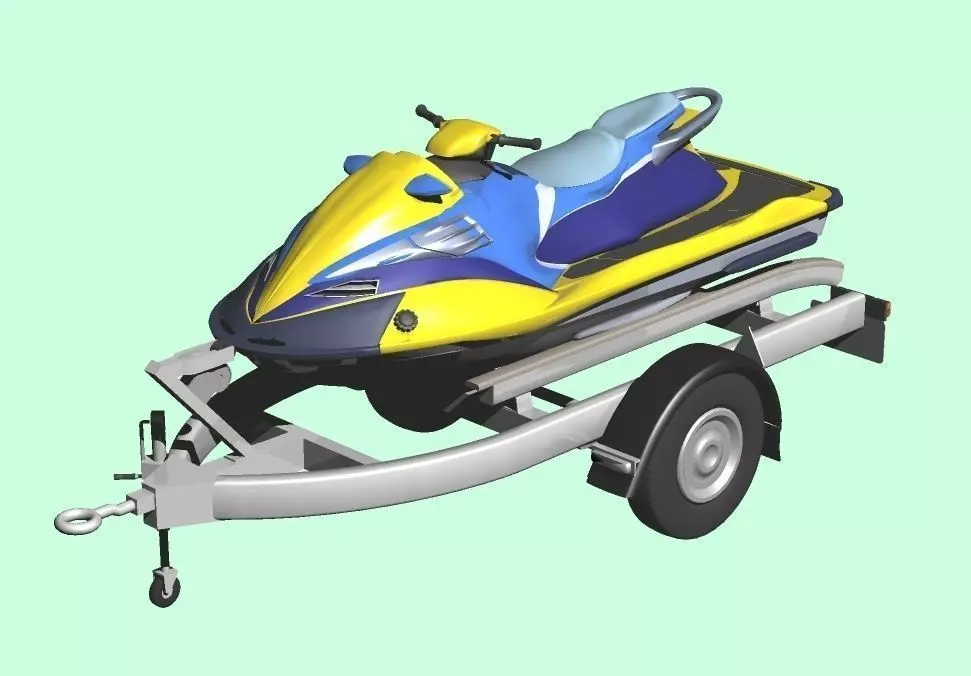 Personal Watercraft 2Seater JetSki 3D model_0