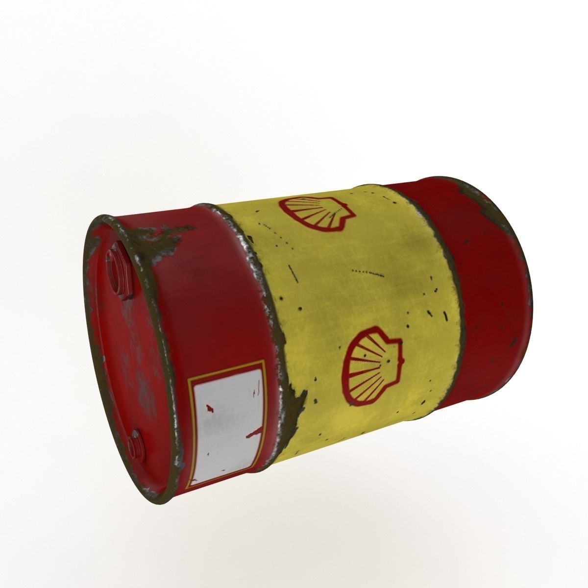 Oil Drum 200L 3D  Low-poly 3D model_2
