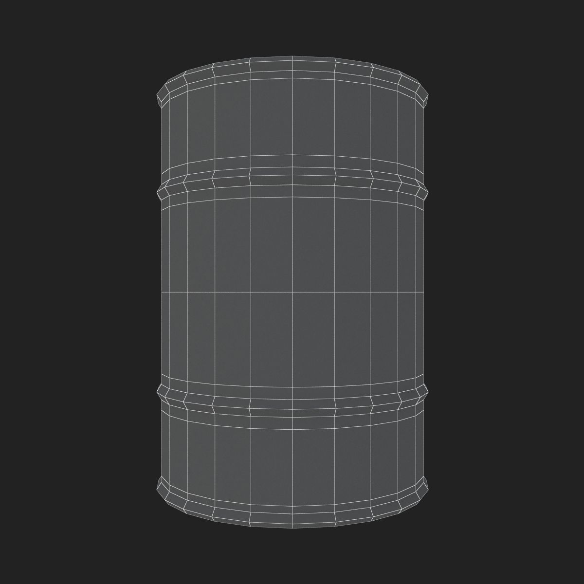 Oil Drum 200L 3D  Low-poly 3D model_11