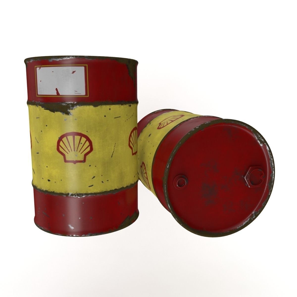 Oil Drum 200L 3D  Low-poly 3D model_10