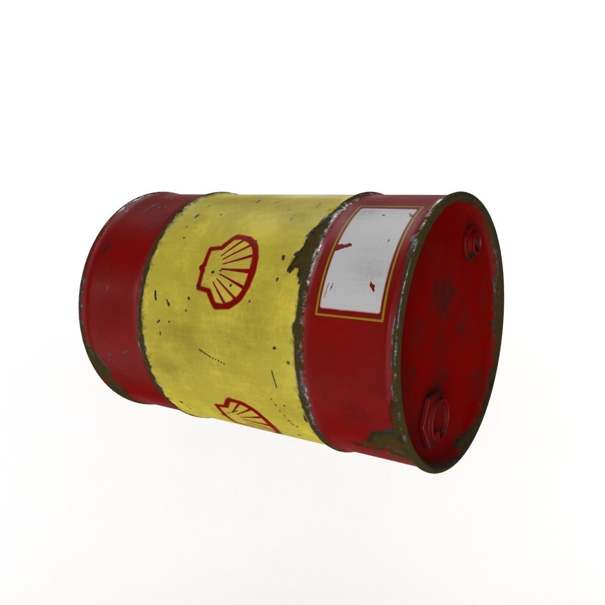 Oil Drum 200L 3D  Low-poly 3D model_7