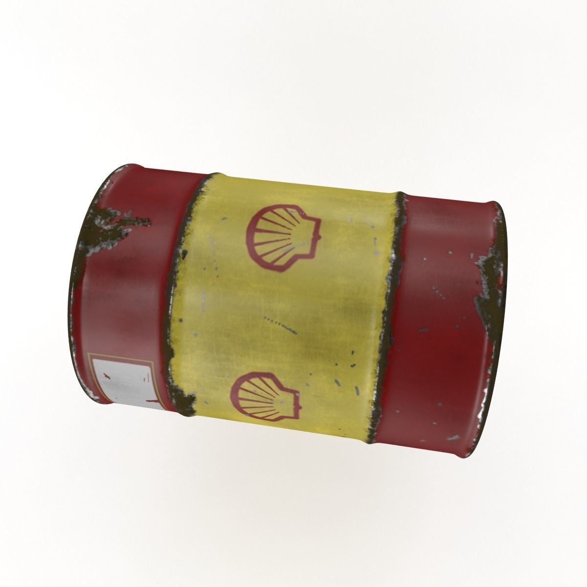 Oil Drum 200L 3D  Low-poly 3D model_1