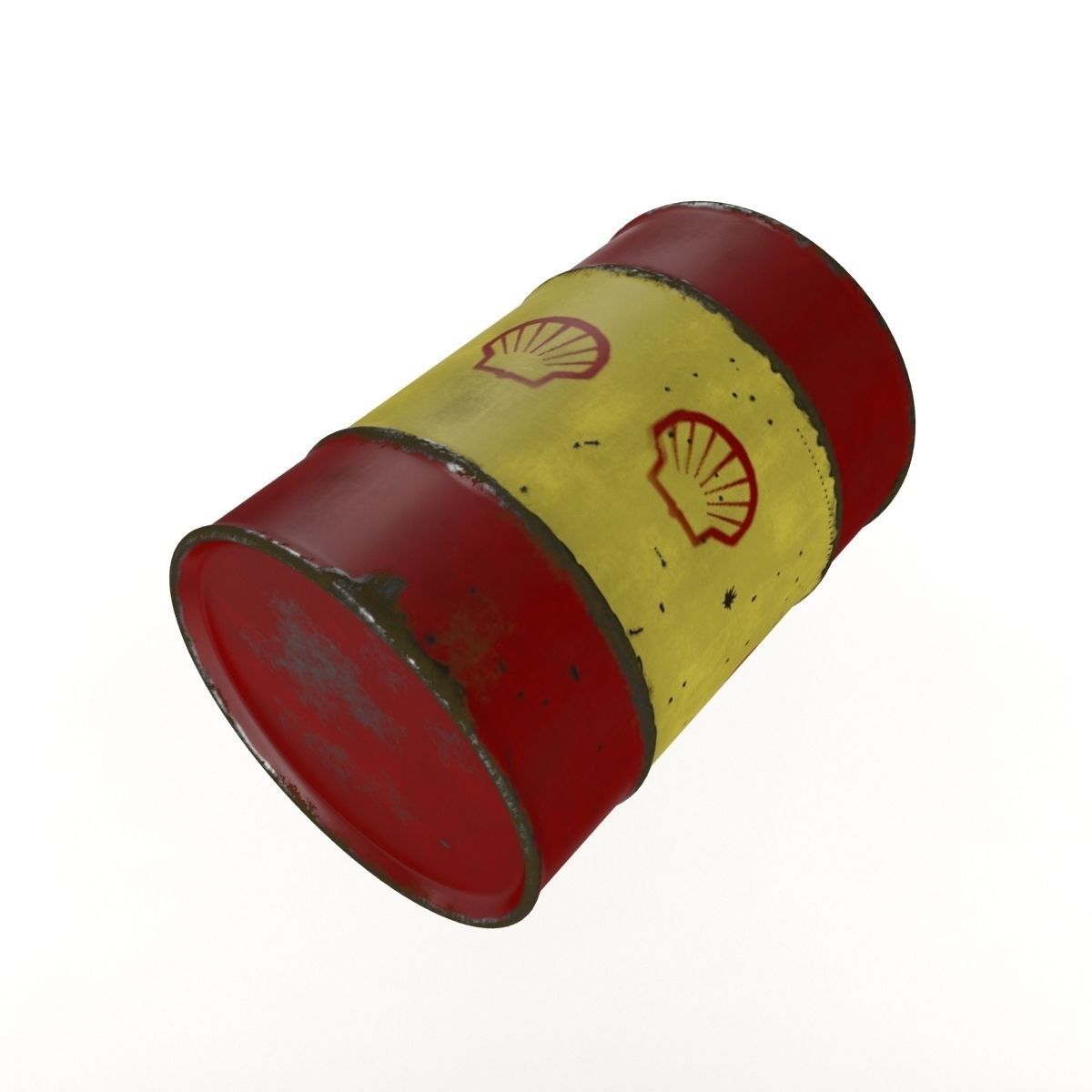 Oil Drum 200L 3D  Low-poly 3D model_8