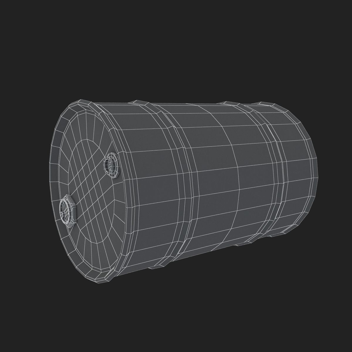 Oil Drum 200L 3D  Low-poly 3D model_14