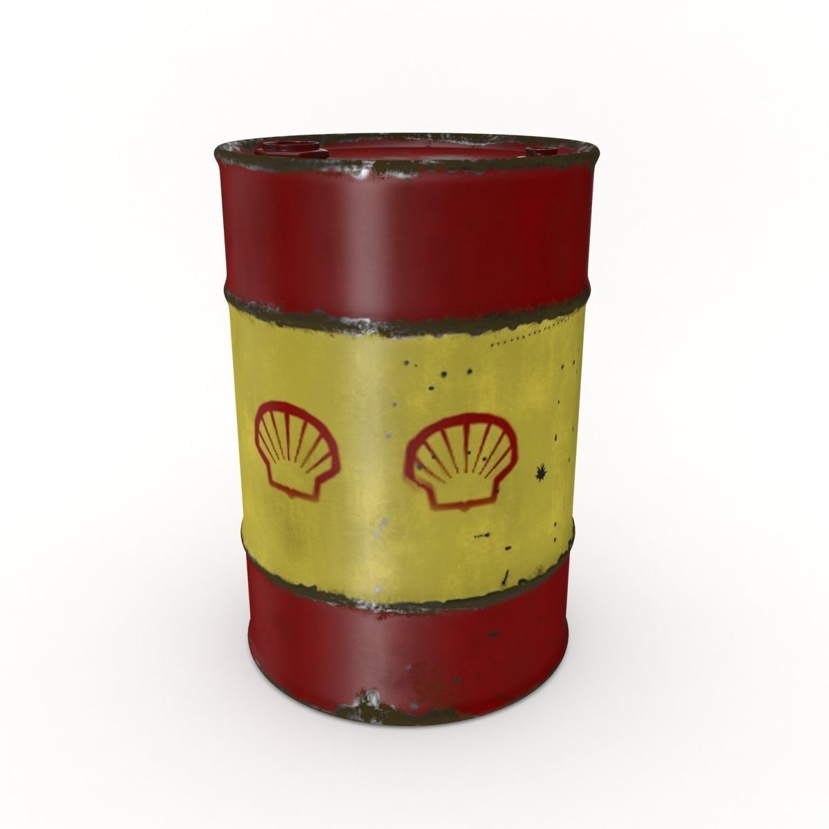 Oil Drum 200L 3D  Low-poly 3D model_6