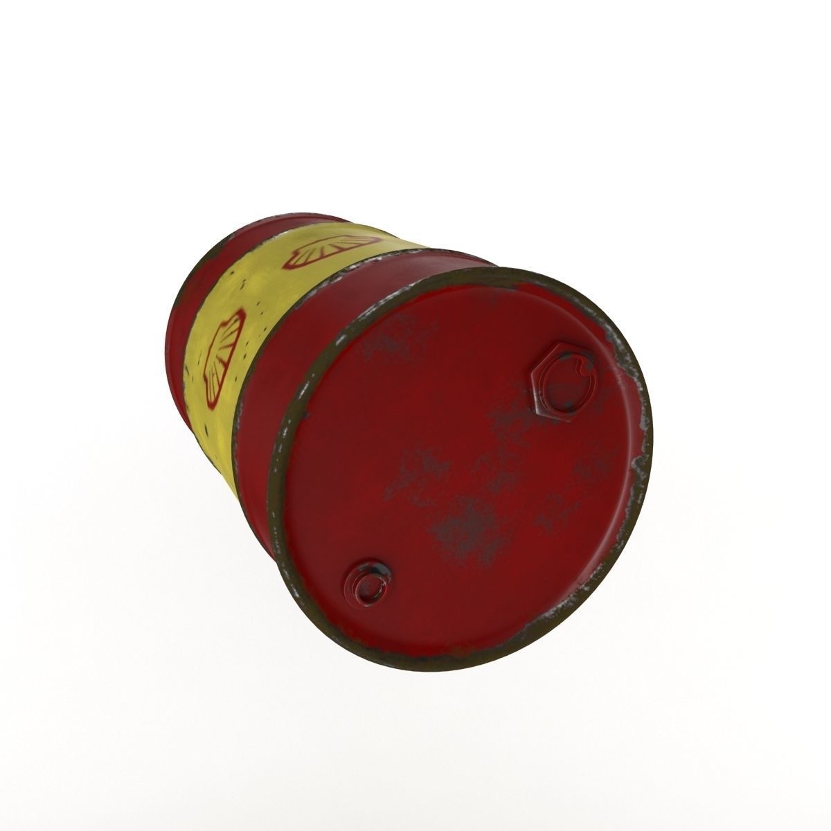 Oil Drum 200L 3D  Low-poly 3D model_9