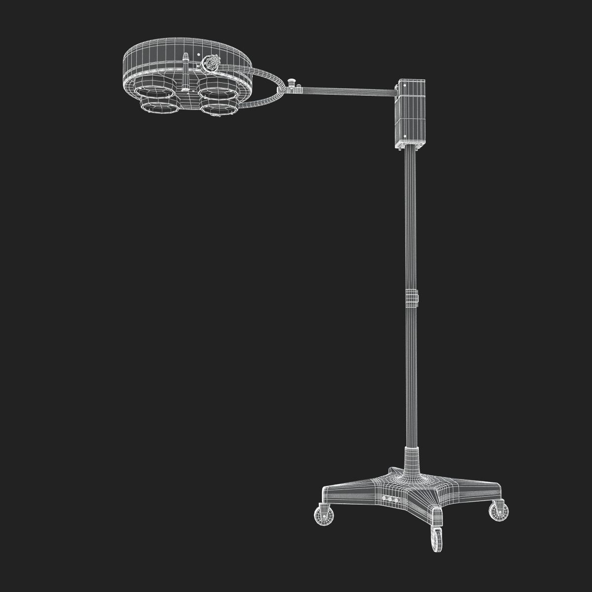 Cold Light Operating Lamp 3D model_13