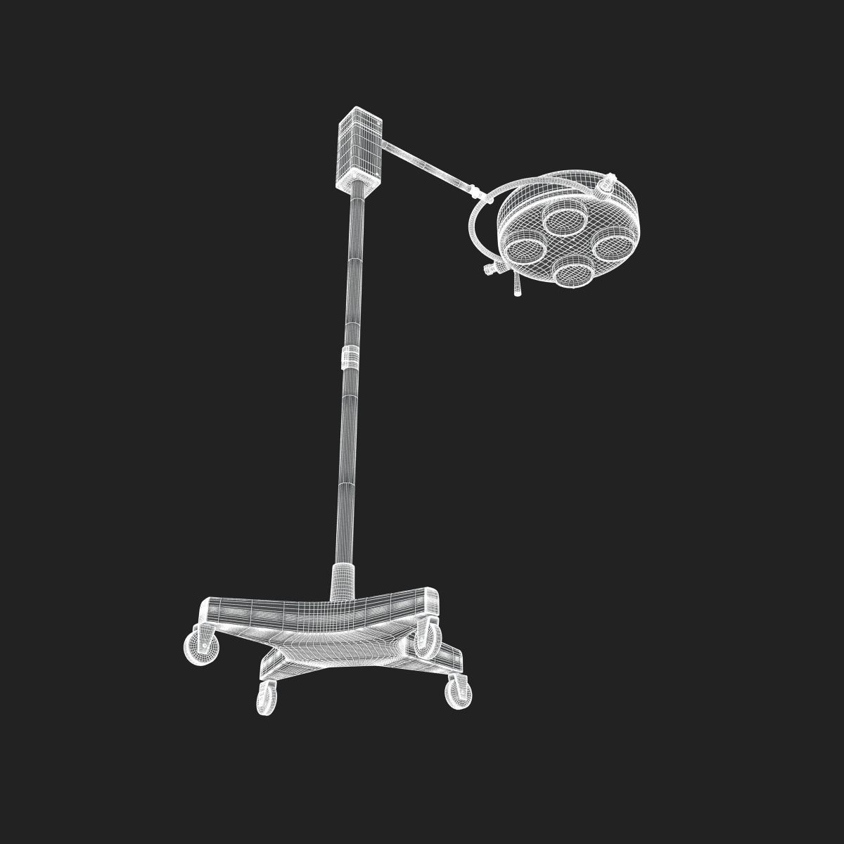 Cold Light Operating Lamp 3D model_19