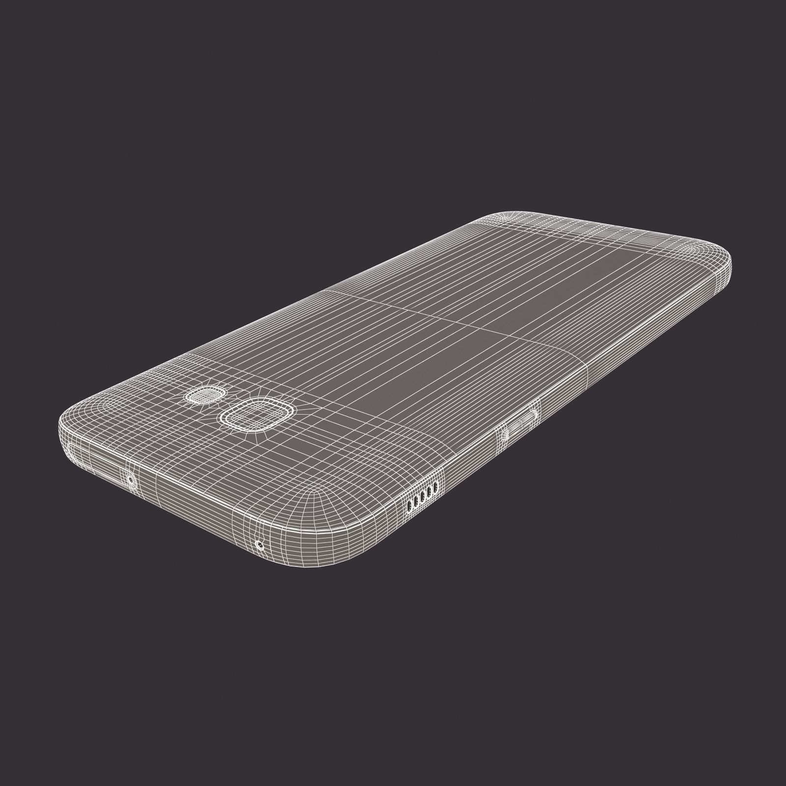 Samsung Galaxy A5 2017 Black 3D model_25