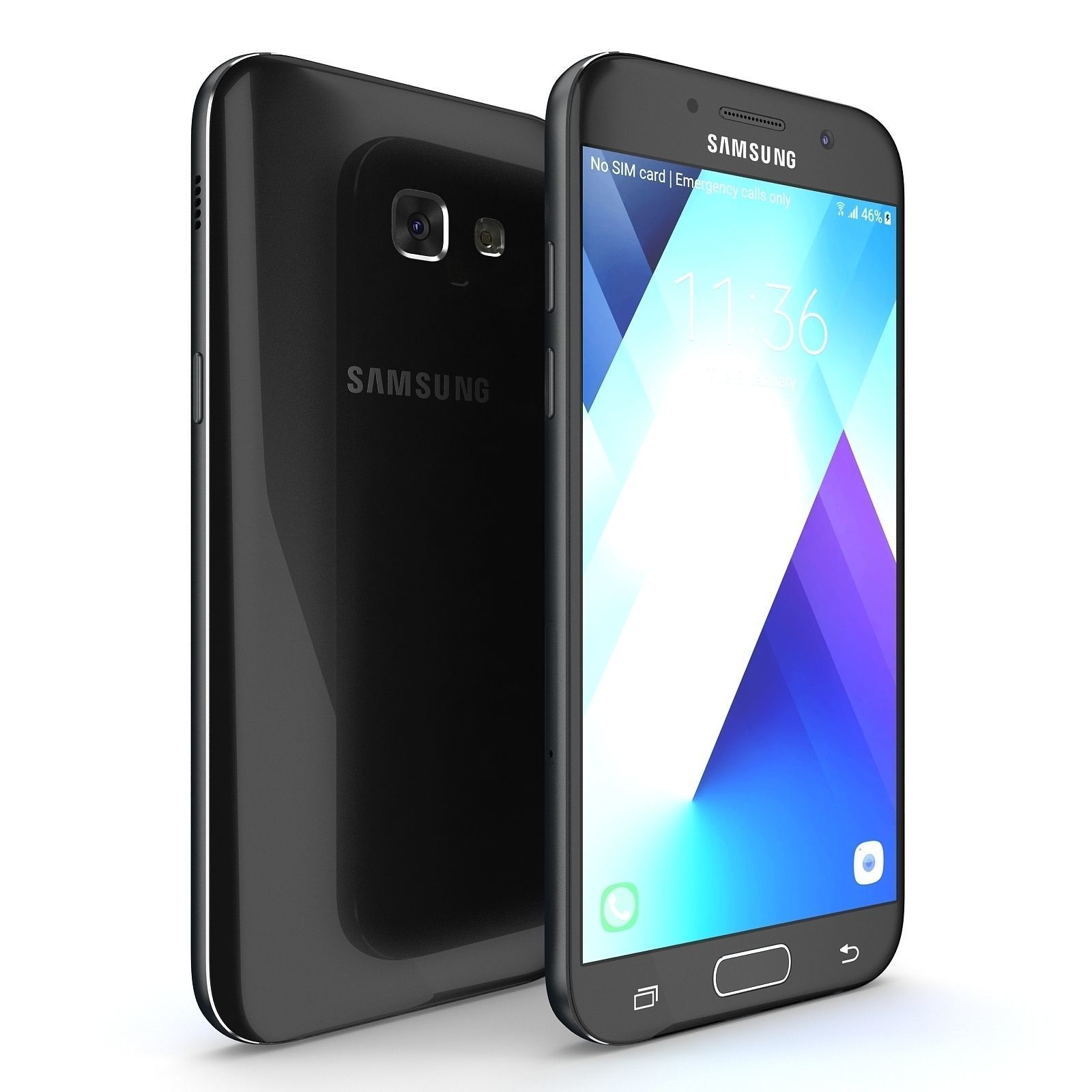 Samsung Galaxy A5 2017 Black 3D model_6