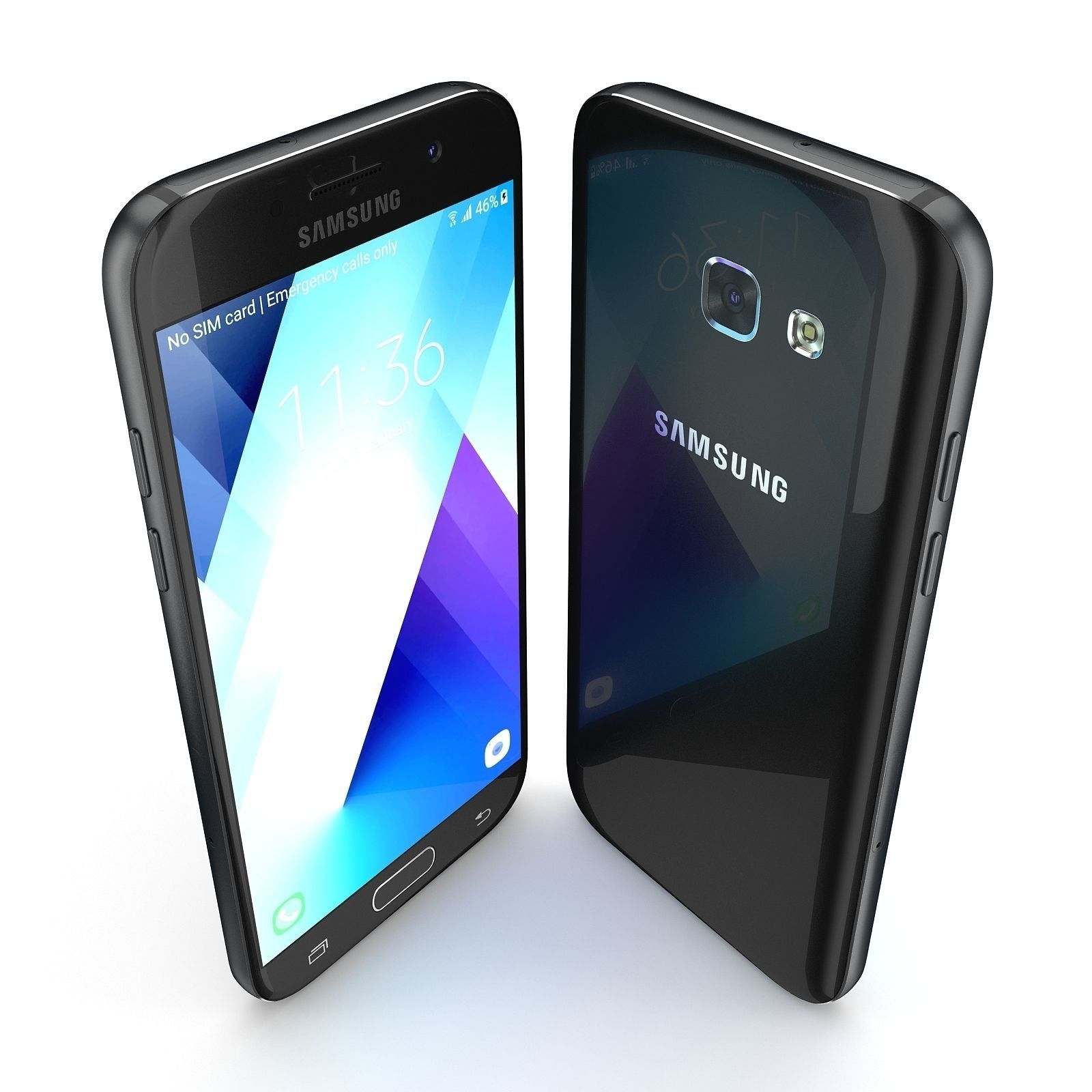 Samsung Galaxy A5 2017 Black 3D model_3