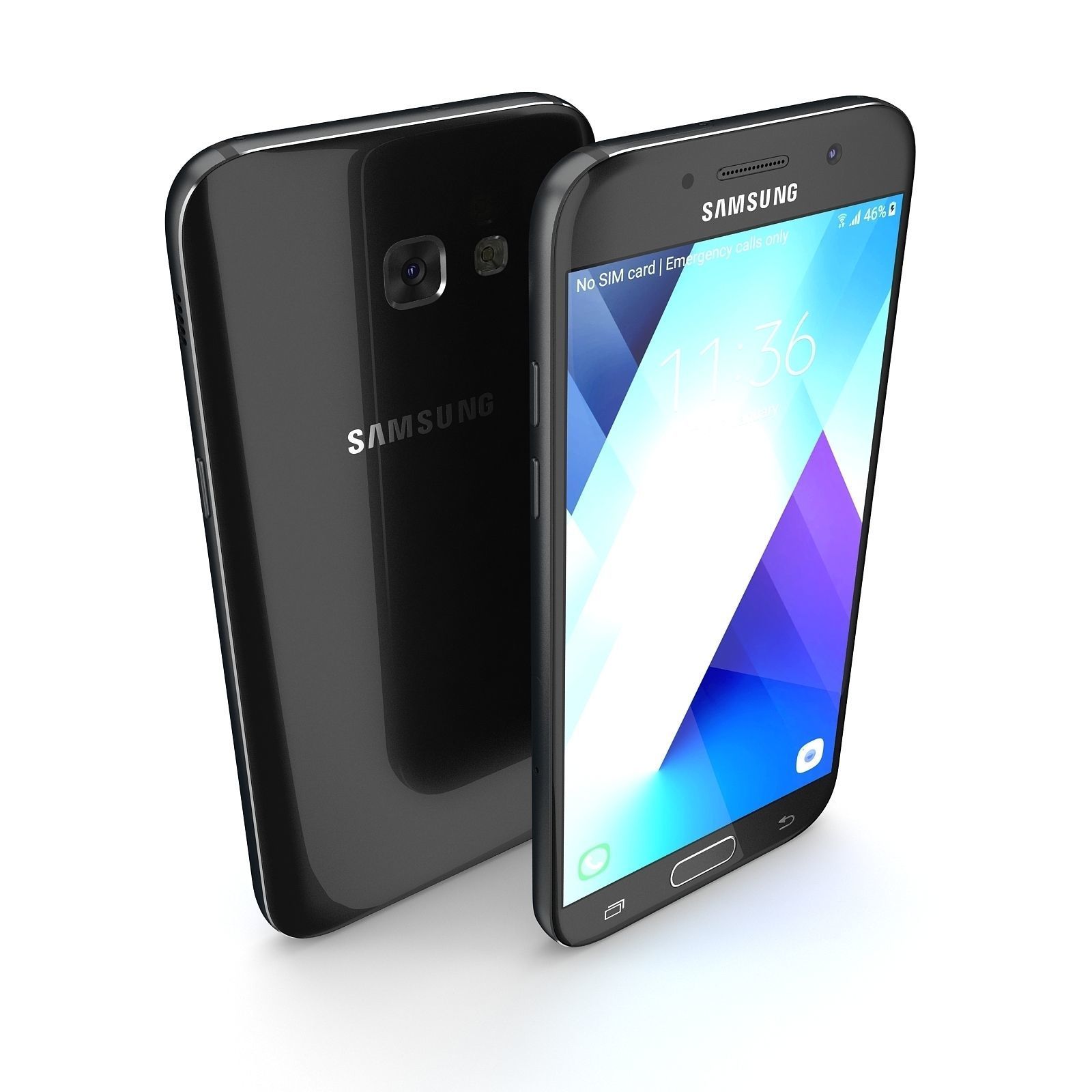 Samsung Galaxy A5 2017 Black 3D model_5
