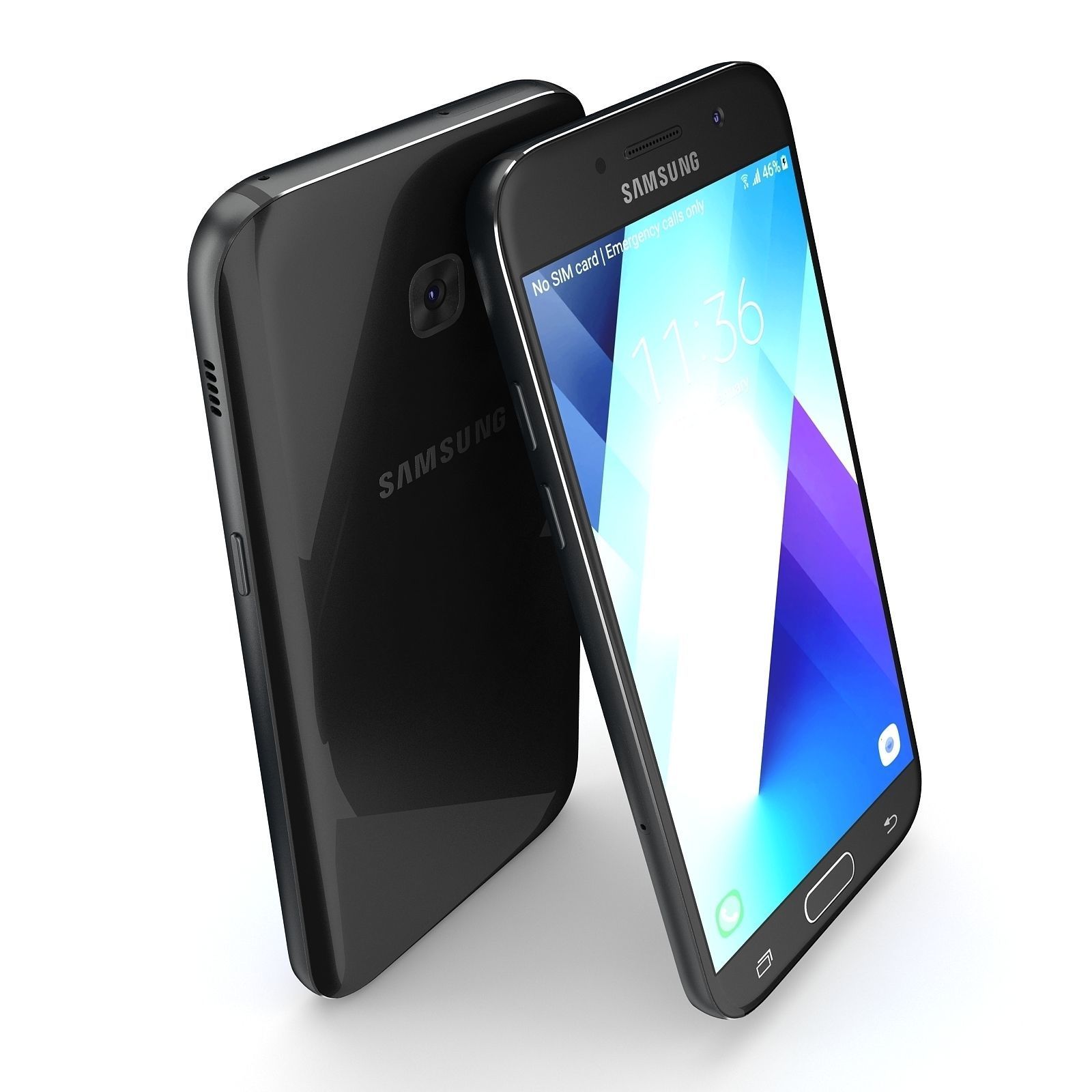 Samsung Galaxy A5 2017 Black 3D model_4