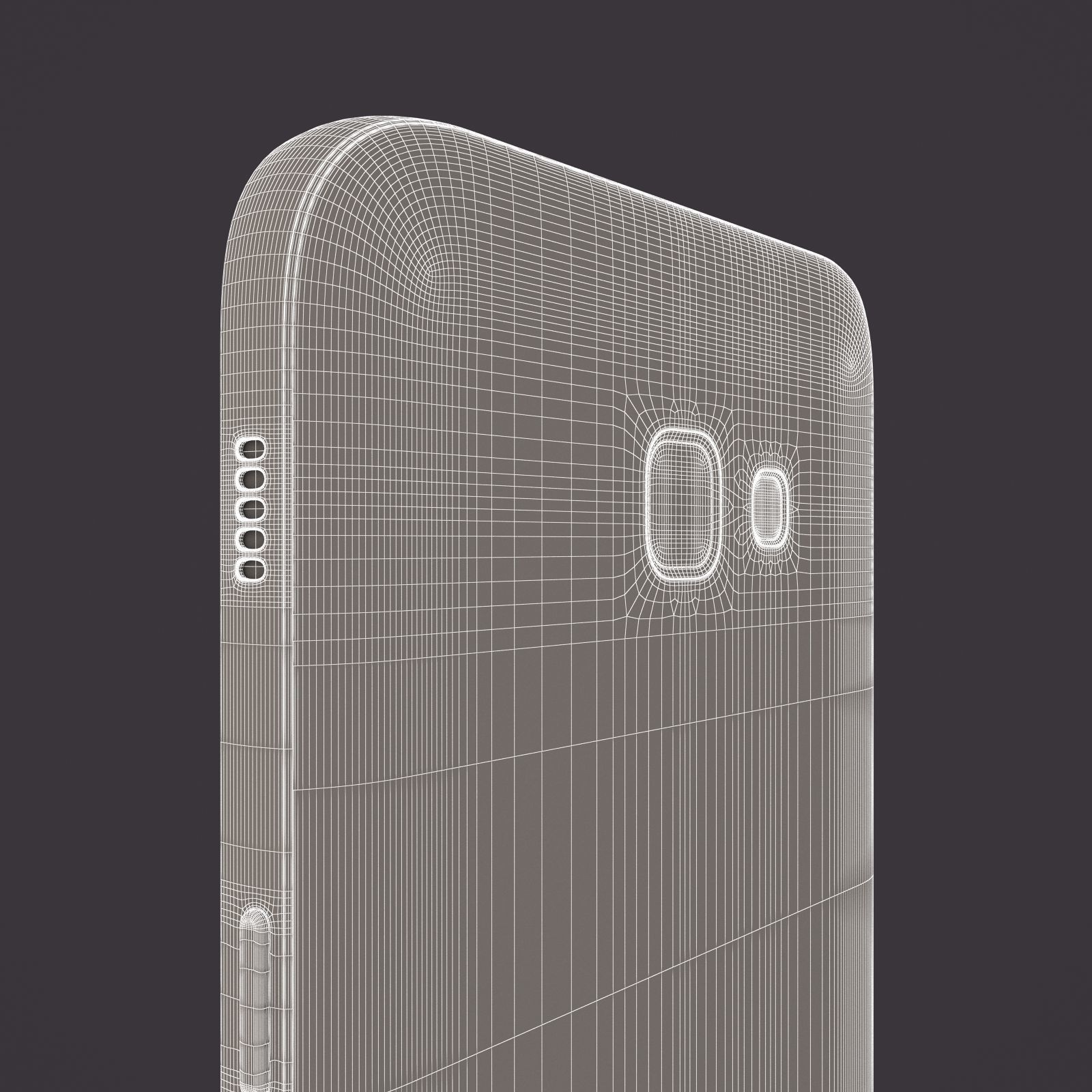 Samsung Galaxy A7 2017 Black 3D model_29