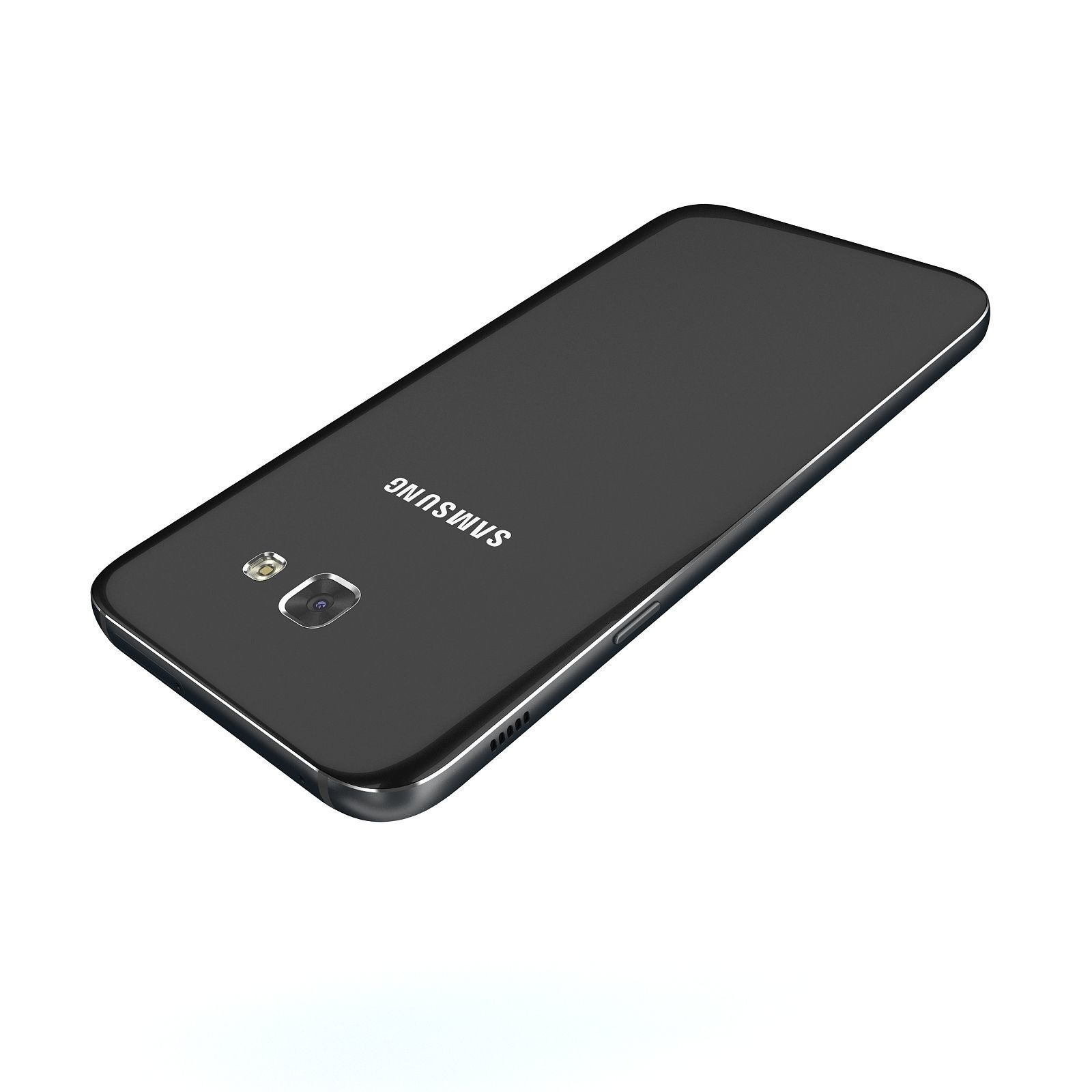 Samsung Galaxy A7 2017 Black 3D model_7
