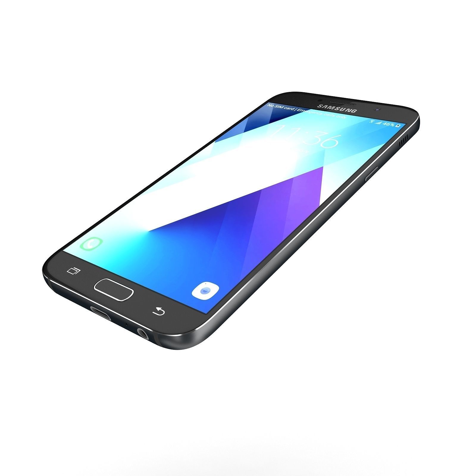Samsung Galaxy A7 2017 Black 3D model_9