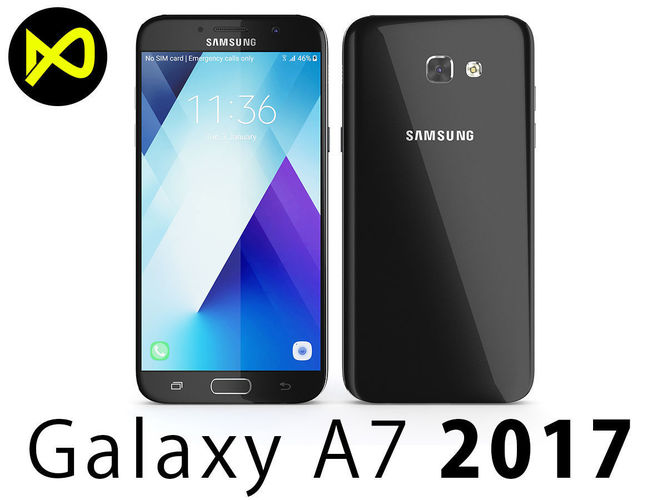 Samsung Galaxy A7 2017 Black 3D model