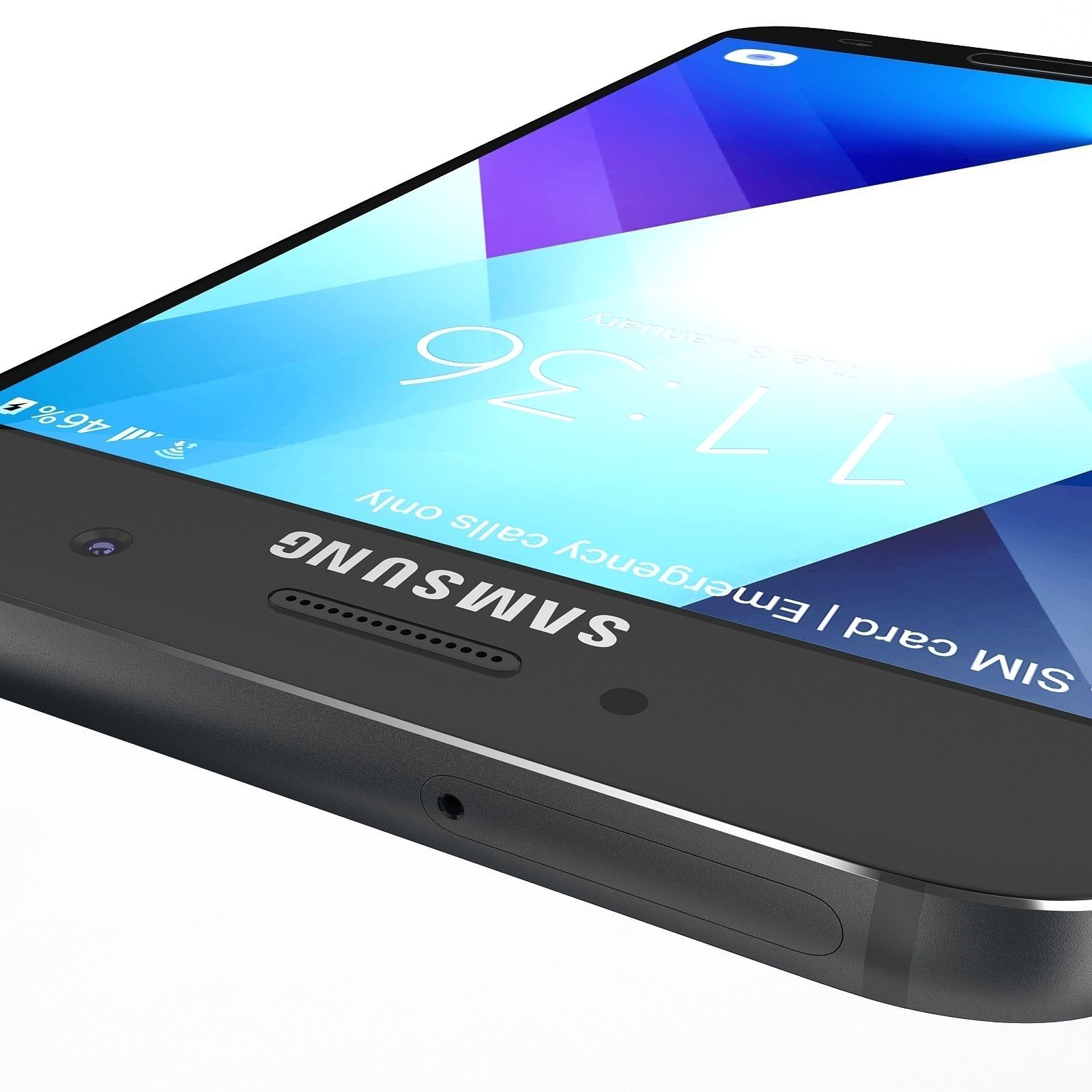 Samsung Galaxy A7 2017 Black 3D model_10