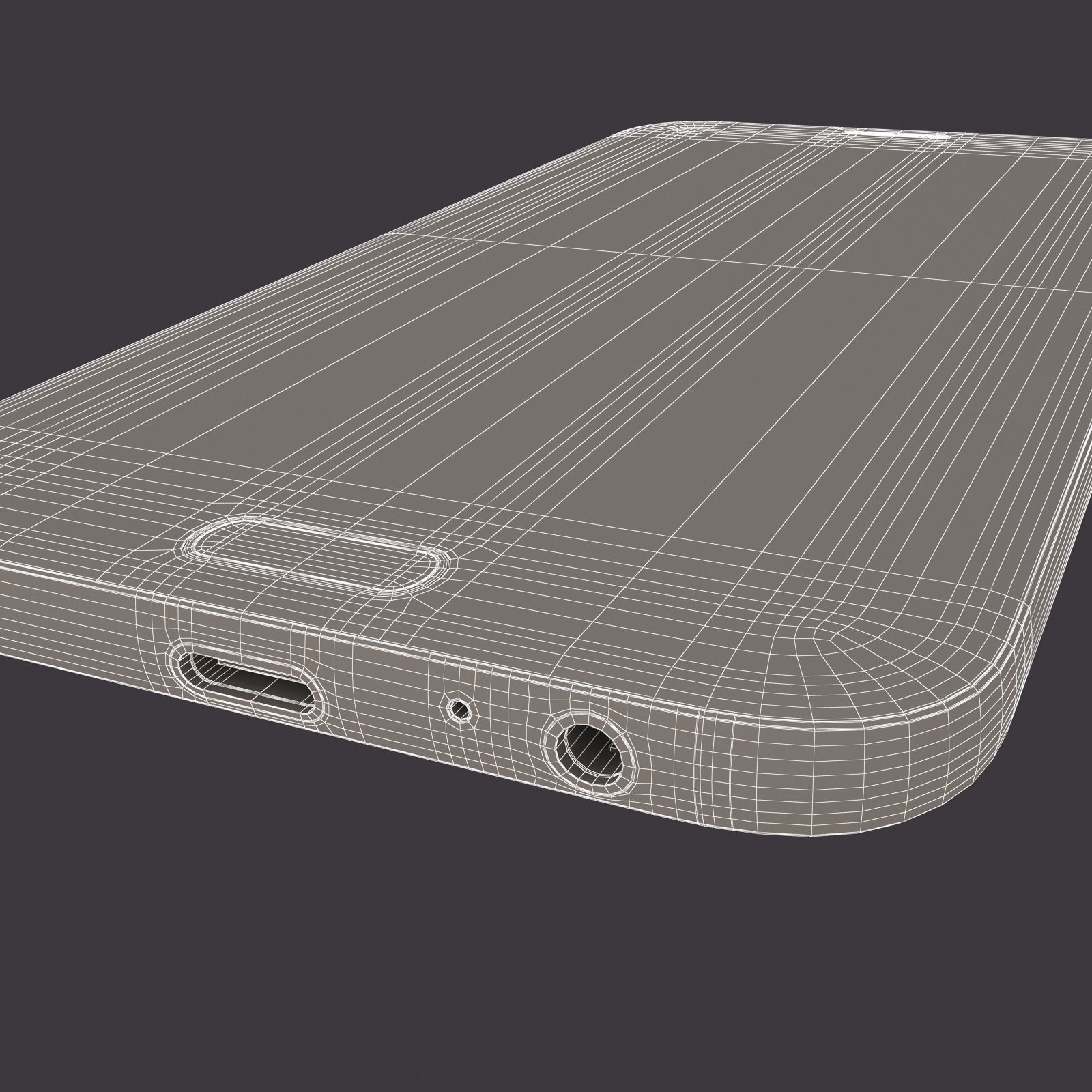 Samsung Galaxy A7 2017 Black 3D model_21