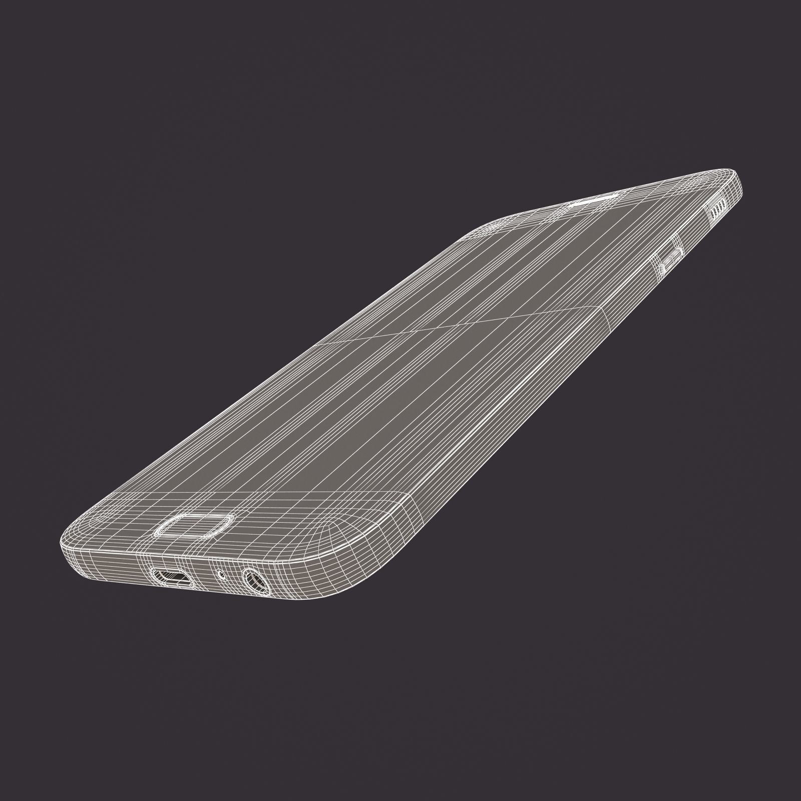 Samsung Galaxy A7 2017 Black 3D model_18