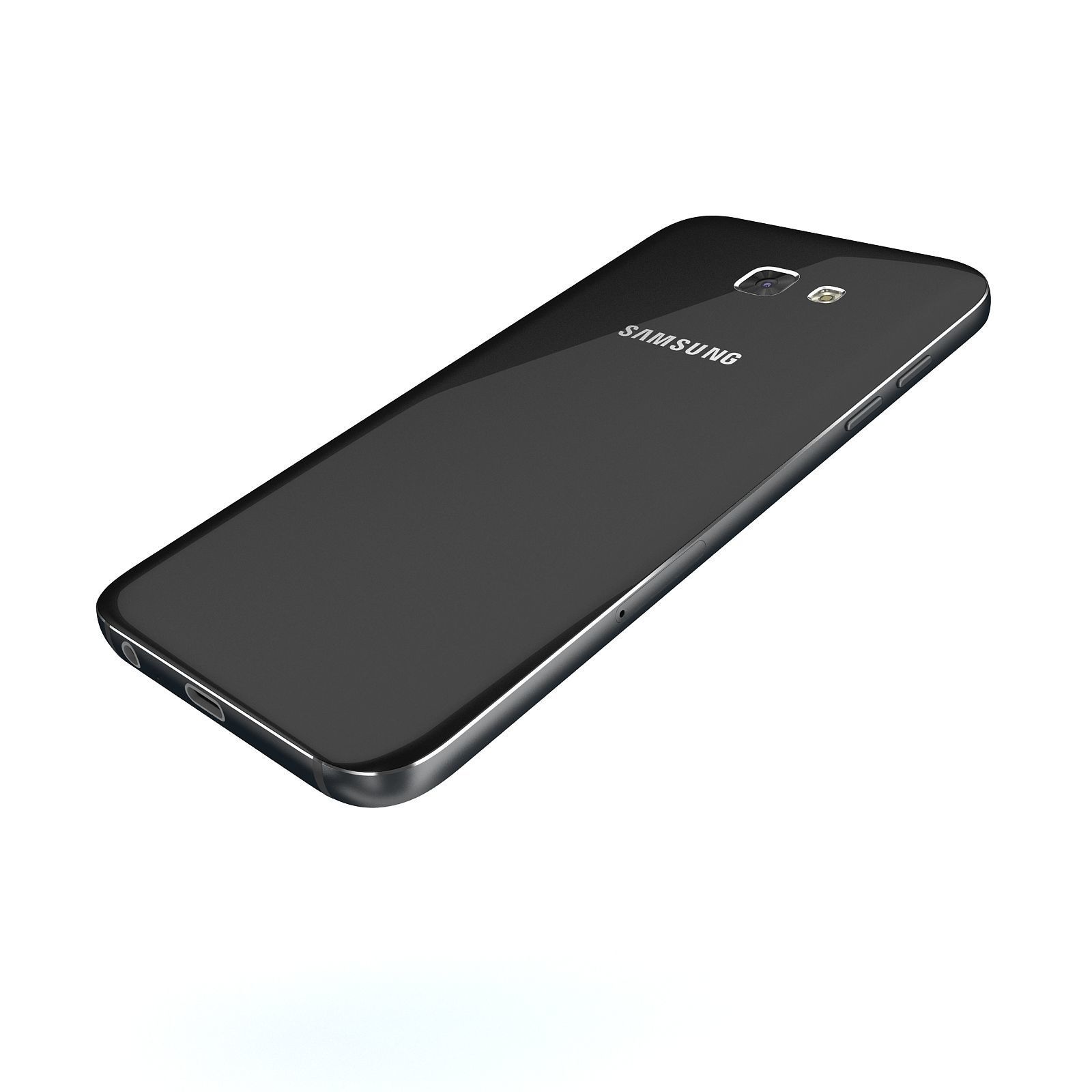 Samsung Galaxy A7 2017 Black 3D model_4