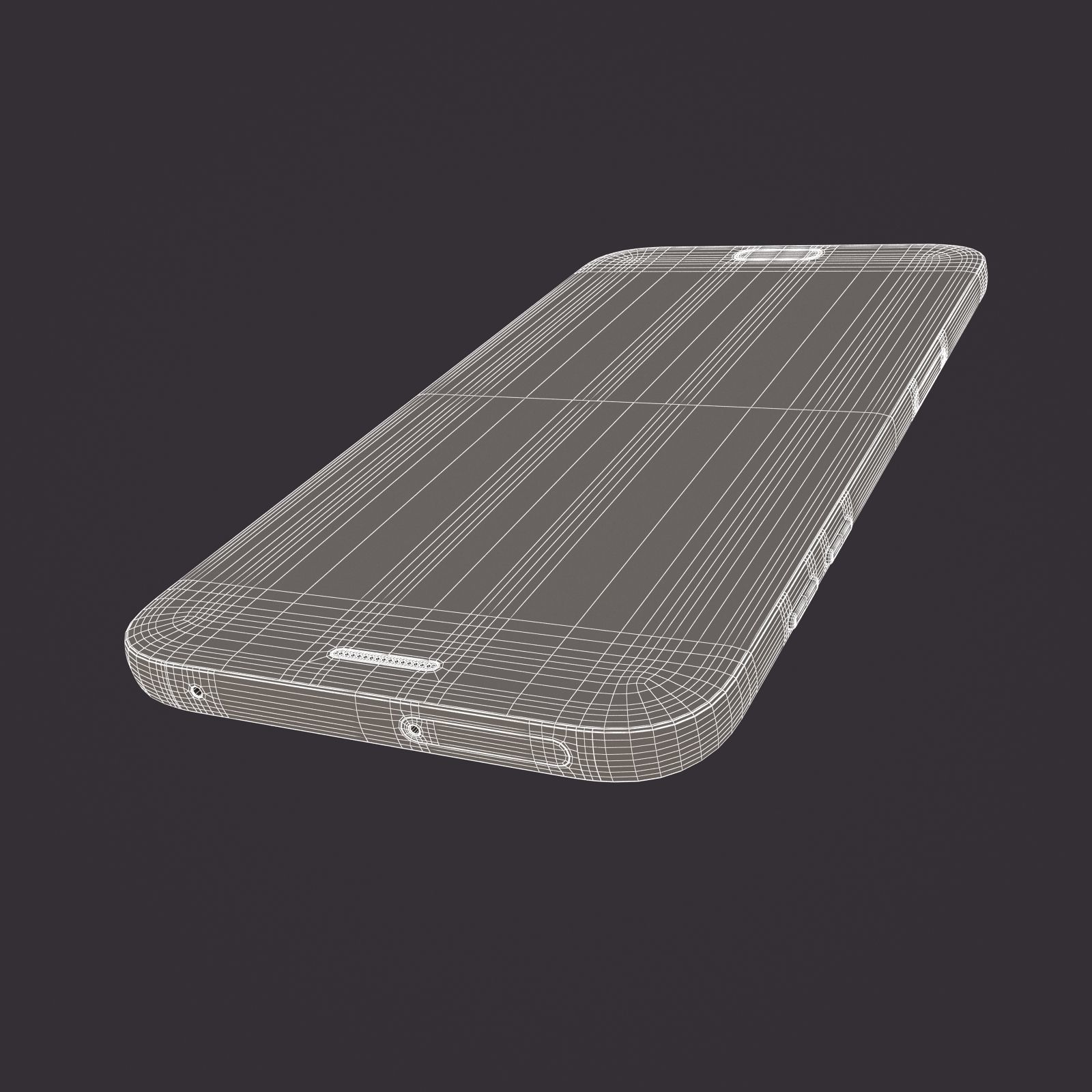 Samsung Galaxy A7 2017 Black 3D model_24