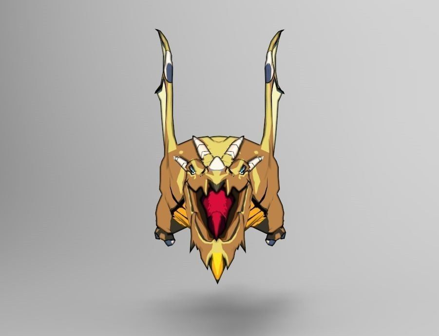 dragn damage model Low-poly 3D model_2