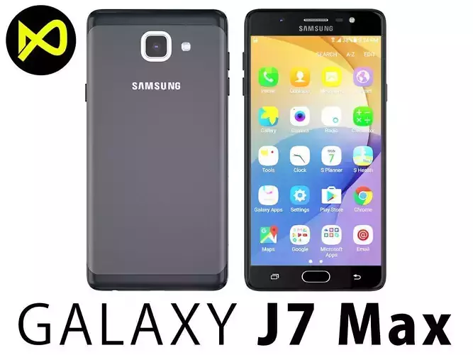  Samsung Galaxy J7 2017 Max Black 3D model
