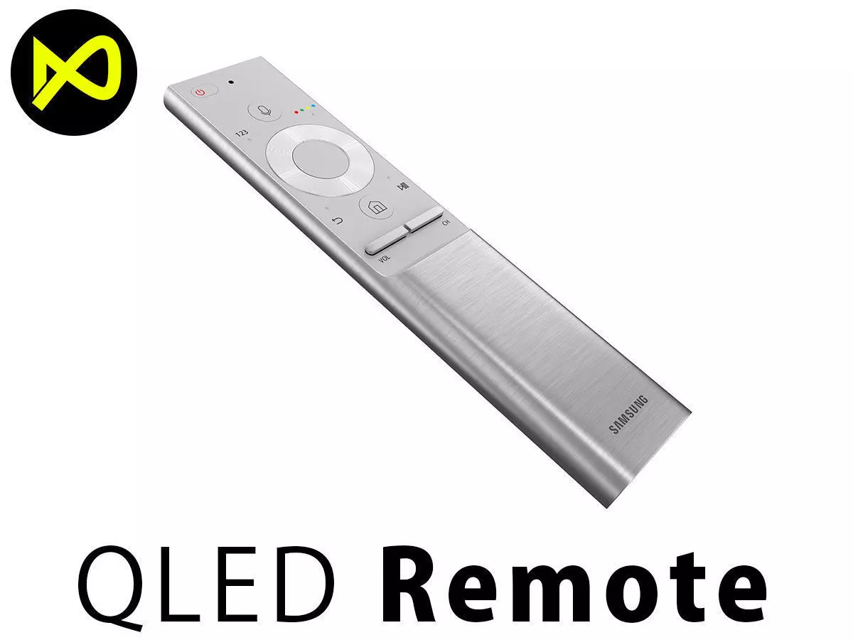 Samsung QLED TV Remote 2017 3D model_0
