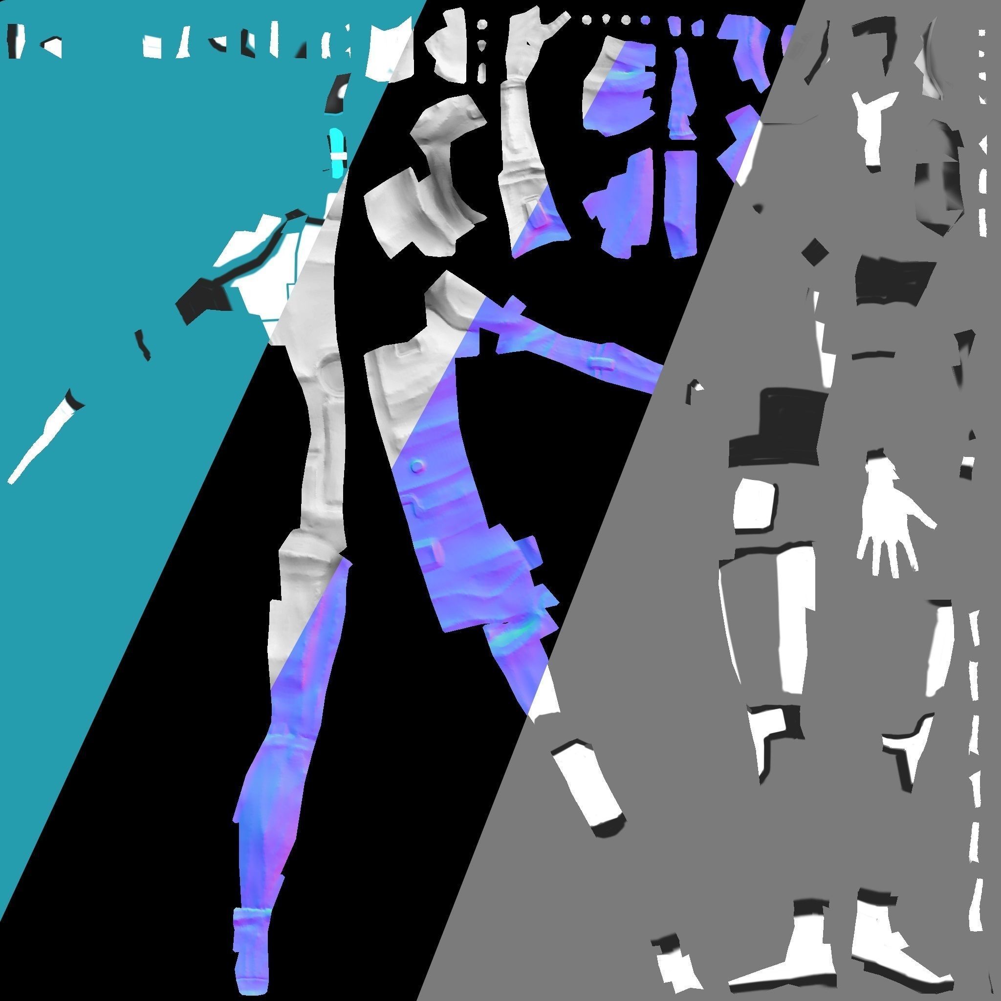 Low Poly SciFi Space Explorer - 1638 Vertices Low-poly 3D model_11