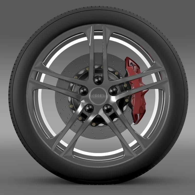 Audi R8 GT wheel 3D model_1