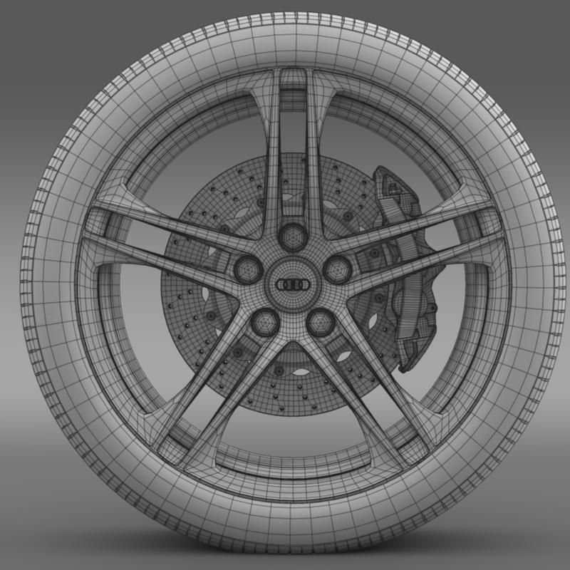 Audi R8 GT wheel 3D model_6