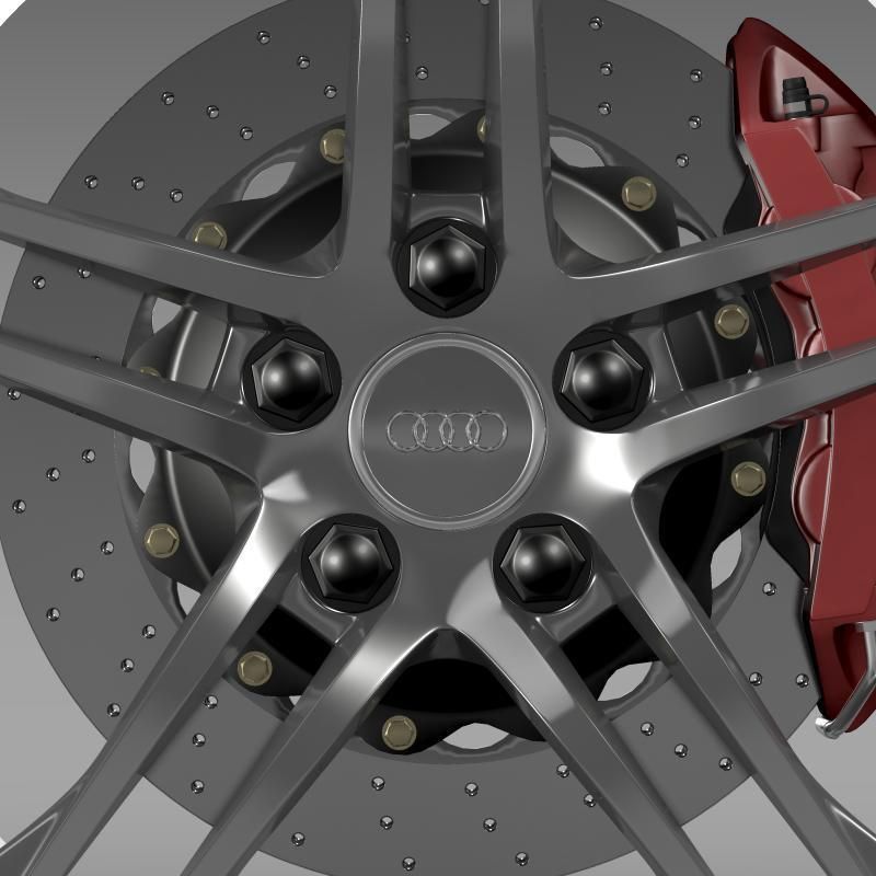 Audi R8 GT wheel 3D model_5