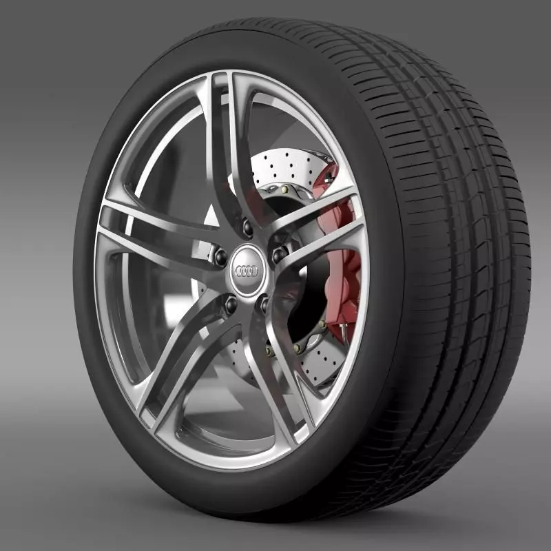 Audi R8 GT wheel 3D model_0