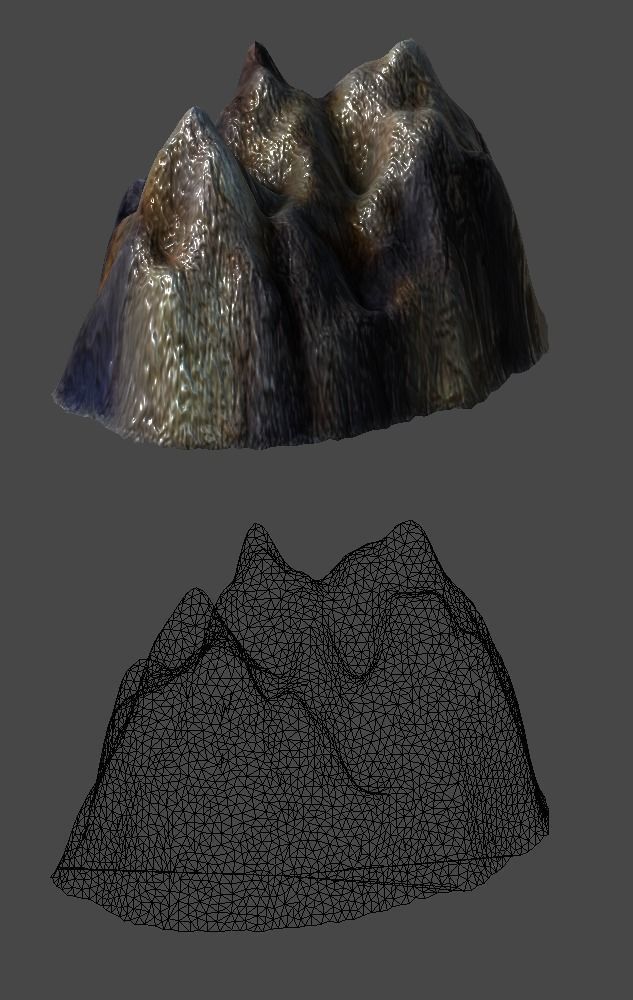 picax1 mountain with axe Low-poly 3D model_13