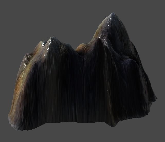 picax1 mountain with axe Low-poly 3D model_11