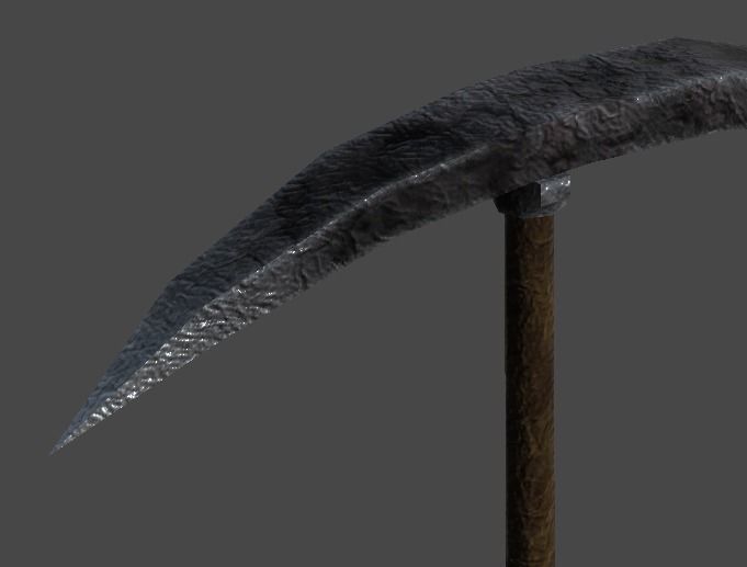 picax1 mountain with axe Low-poly 3D model_4