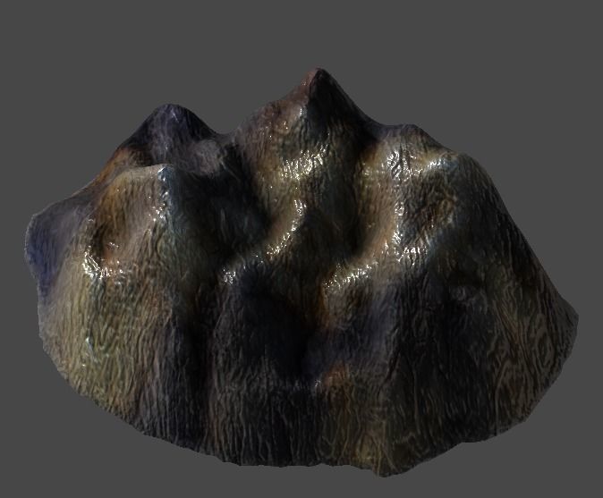 picax1 mountain with axe Low-poly 3D model_10