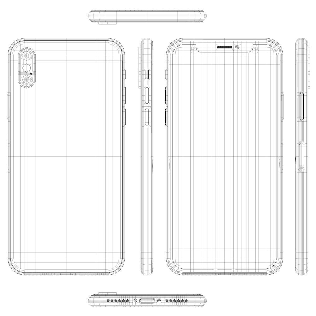 Apple iPhone X 2017 3D model_11