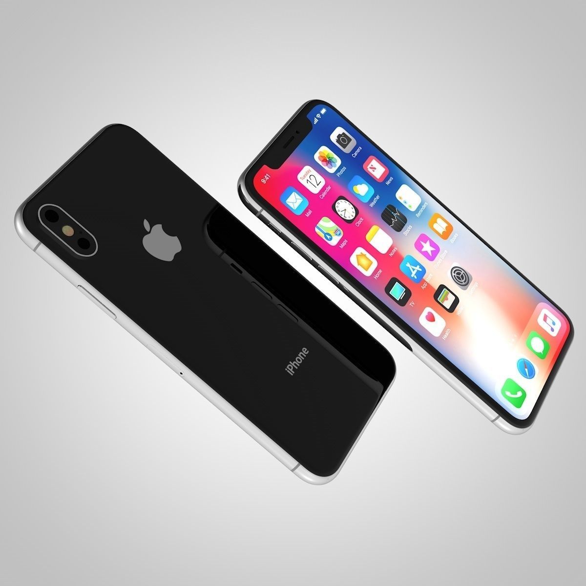 Apple iPhone X 2017 3D model_2