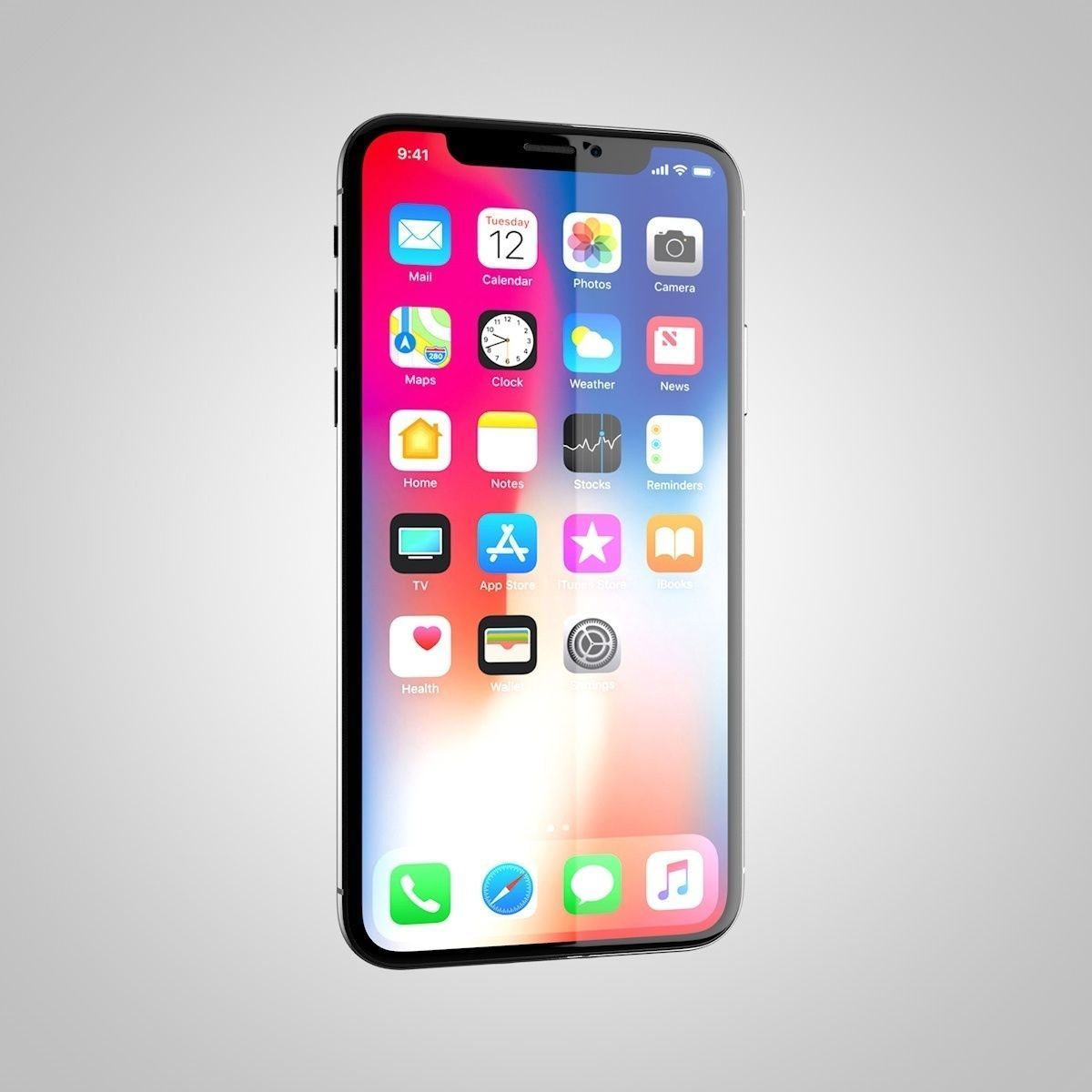 Apple iPhone X 2017 3D model_4