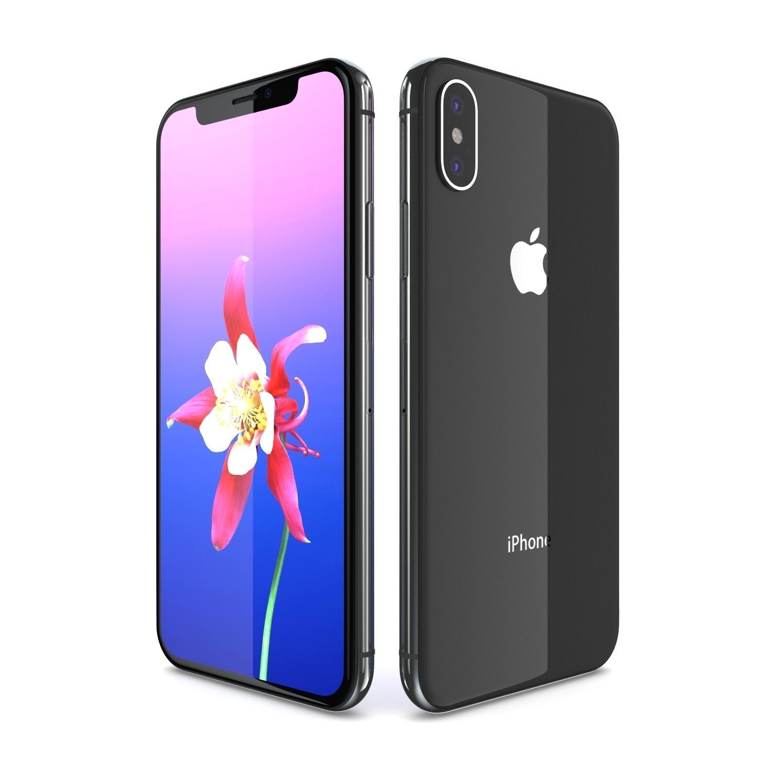 Apple iPhone X And iPhone 8 And iPhone 8 Plus All Colors 3D model_20