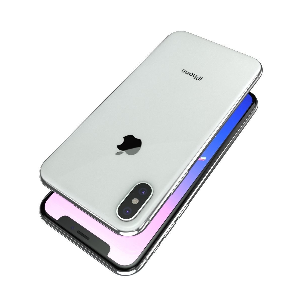 Apple iPhone X And iPhone 8 And iPhone 8 Plus All Colors 3D model_9