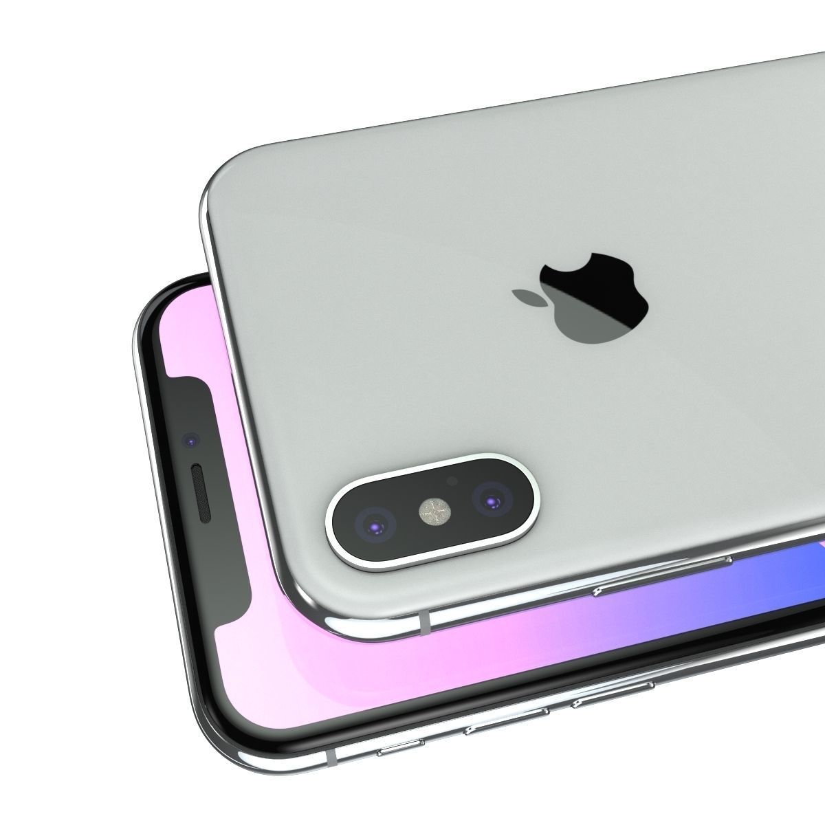 Apple iPhone X iPhone 10 All Colors 3D model_13