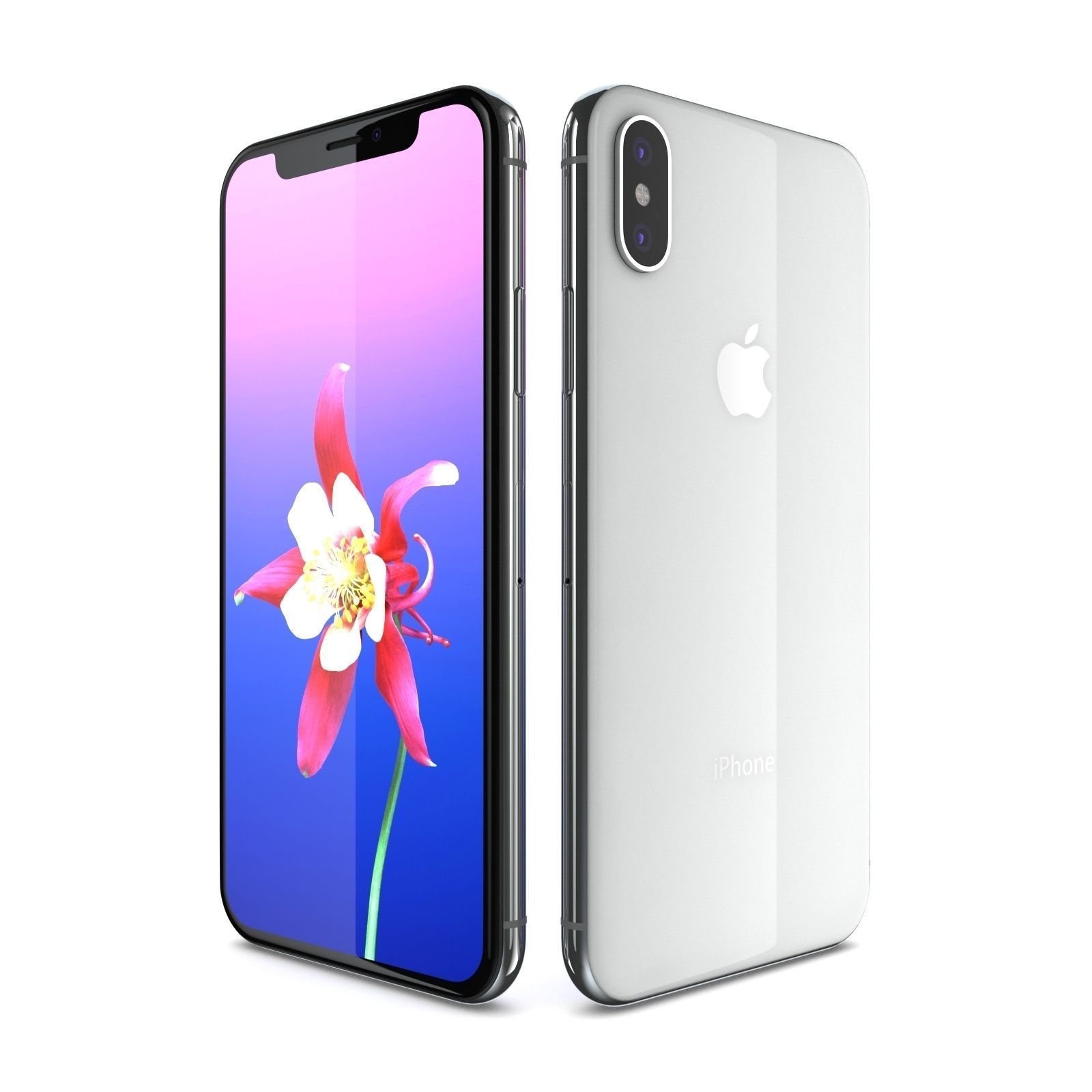 Apple iPhone X iPhone 10 All Colors 3D model_4